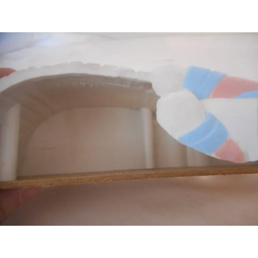 Vtg Homco Boy/Girl Easter Bunny wall decor pocket